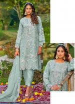 Organza Morpeach Traditional Wear Emboidery Work Pakistani Suit